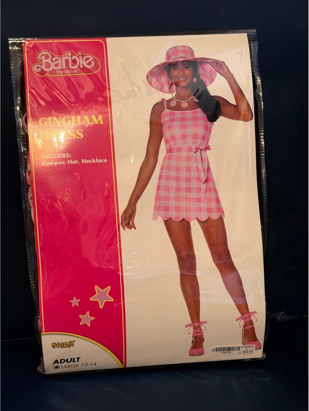 Spirit Halloween Barbie the Movie Adult Gingham Dress Licensed Costume Large
